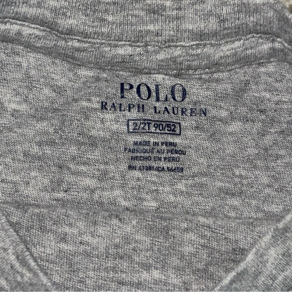 Polo Ralph Lauren Grey Graphic Tee Size 2T Toddler Boys Trade Mark Heather Gray - Picture 3 of 7